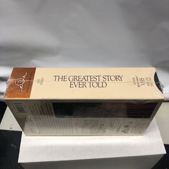 The Greatest Story Ever Told VHS, 2-Tape Set Life Story Of Jesus Christ Sealed - Picture 3 of 8